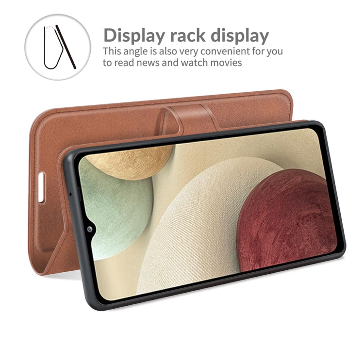 Retro Calf Pattern Buckle Horizontal Flip Leather Case with Holder & Card Slots & Wallet For Samsung Galaxy M12/F12