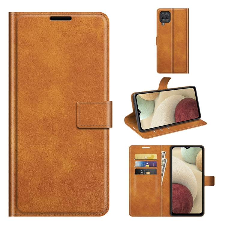 Retro Calf Pattern Buckle Horizontal Flip Leather Case with Holder & Card Slots & Wallet For Samsung Galaxy M12/F12