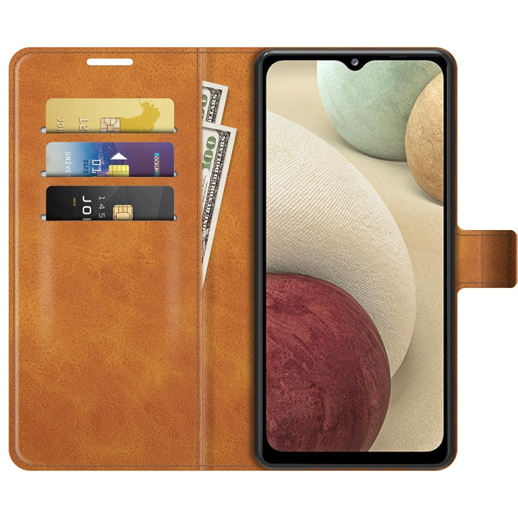 Retro Calf Pattern Buckle Horizontal Flip Leather Case with Holder & Card Slots & Wallet For Samsung Galaxy M12/F12
