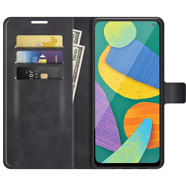 Retro Calf Pattern Buckle Horizontal Flip Leather Case with Holder & Card Slots & Wallet For Samsung Galaxy F52 5G