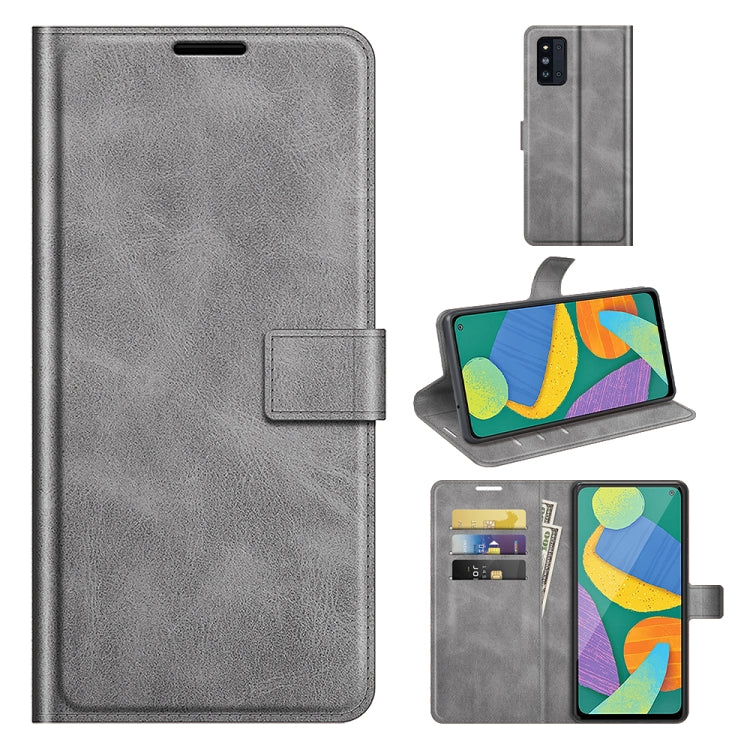 Retro Calf Pattern Buckle Horizontal Flip Leather Case with Holder & Card Slots & Wallet For Samsung Galaxy F52 5G