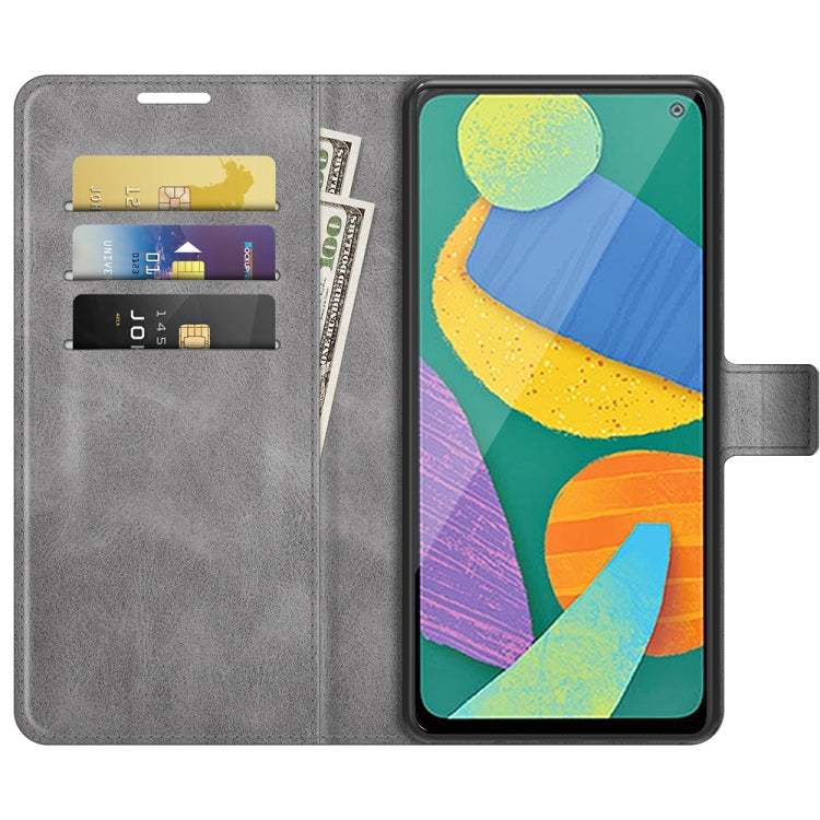 Retro Calf Pattern Buckle Horizontal Flip Leather Case with Holder & Card Slots & Wallet For Samsung Galaxy F52 5G