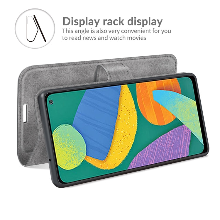 Retro Calf Pattern Buckle Horizontal Flip Leather Case with Holder & Card Slots & Wallet For Samsung Galaxy F52 5G