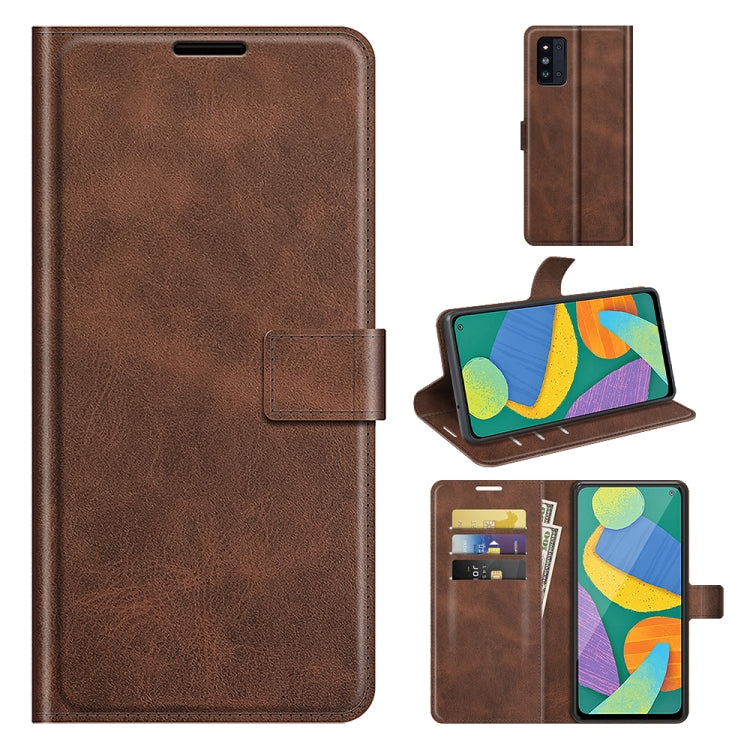 Retro Calf Pattern Buckle Horizontal Flip Leather Case with Holder & Card Slots & Wallet For Samsung Galaxy F52 5G