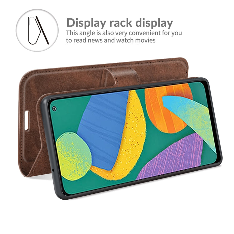 Retro Calf Pattern Buckle Horizontal Flip Leather Case with Holder & Card Slots & Wallet For Samsung Galaxy F52 5G