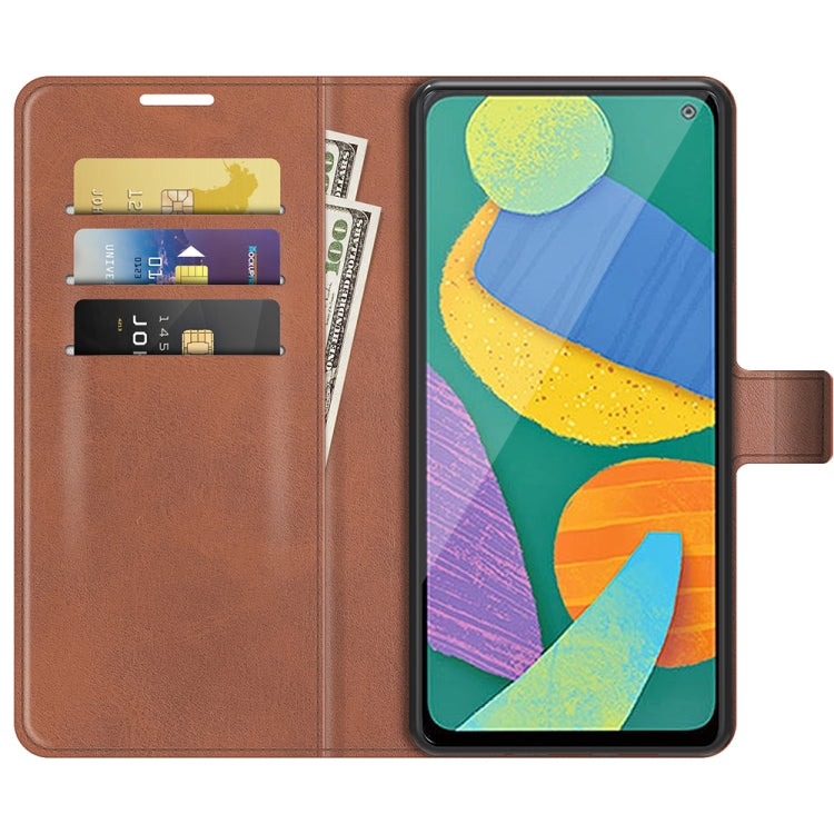 Retro Calf Pattern Buckle Horizontal Flip Leather Case with Holder & Card Slots & Wallet For Samsung Galaxy F52 5G