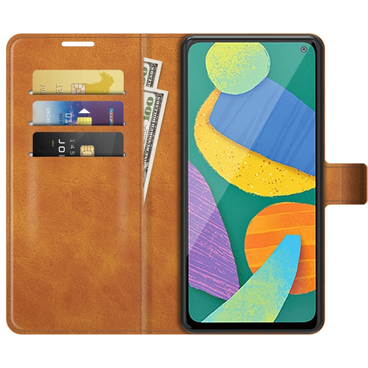 Retro Calf Pattern Buckle Horizontal Flip Leather Case with Holder & Card Slots & Wallet For Samsung Galaxy F52 5G