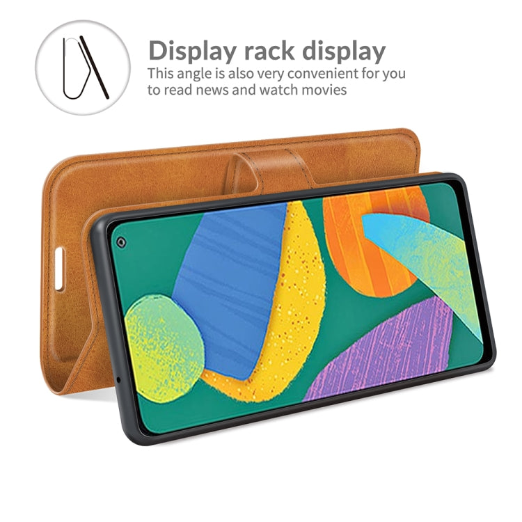 Retro Calf Pattern Buckle Horizontal Flip Leather Case with Holder & Card Slots & Wallet For Samsung Galaxy F52 5G