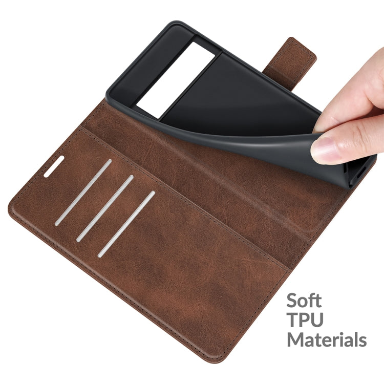 Retro Calf Pattern Buckle Horizontal Flip Leather Case with Holder & Card Slots & Wallet For Google Pixel 6 Pro