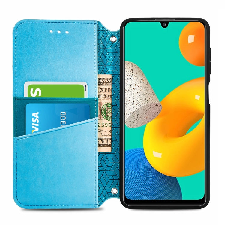 For Galaxy M32 Blooming Mandala Embossed Pattern Magnetic Horizontal Flip Leather Case with Holder & Card Slots & Wallet
