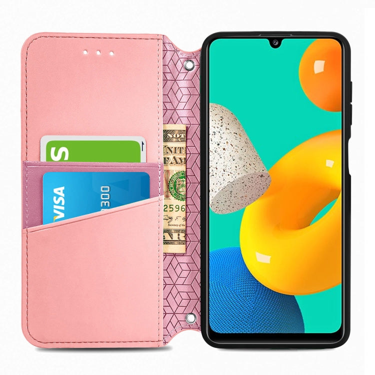 For Galaxy M32 Blooming Mandala Embossed Pattern Magnetic Horizontal Flip Leather Case with Holder & Card Slots & Wallet