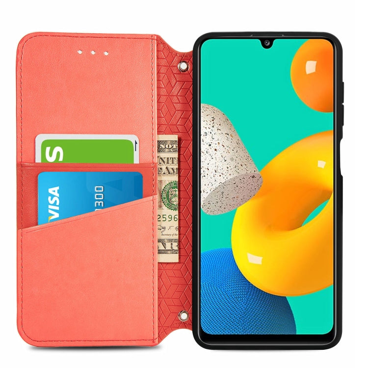 For Galaxy M32 Blooming Mandala Embossed Pattern Magnetic Horizontal Flip Leather Case with Holder & Card Slots & Wallet