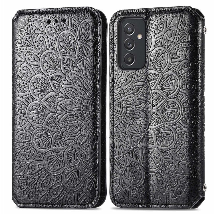 For Galaxy A82 5G/Quantum 2 Blooming Mandala Embossed Pattern Magnetic Horizontal Flip Leather Case with Holder & Card Slots & Wallet