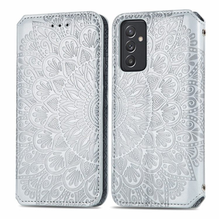 For Galaxy A82 5G/Quantum 2 Blooming Mandala Embossed Pattern Magnetic Horizontal Flip Leather Case with Holder & Card Slots & Wallet