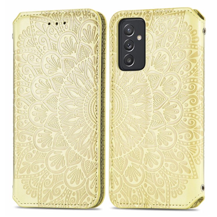 For Galaxy A82 5G/Quantum 2 Blooming Mandala Embossed Pattern Magnetic Horizontal Flip Leather Case with Holder & Card Slots & Wallet