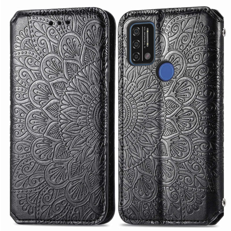 For UMIDIGI A9 Blooming Mandala Embossed Pattern Magnetic Horizontal Flip Leather Case with Holder & Card Slots & Wallet