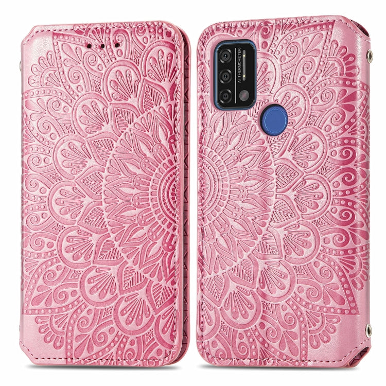 For UMIDIGI A9 Blooming Mandala Embossed Pattern Magnetic Horizontal Flip Leather Case with Holder & Card Slots & Wallet