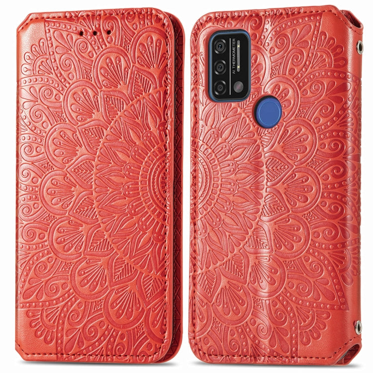 For UMIDIGI A9 Blooming Mandala Embossed Pattern Magnetic Horizontal Flip Leather Case with Holder & Card Slots & Wallet