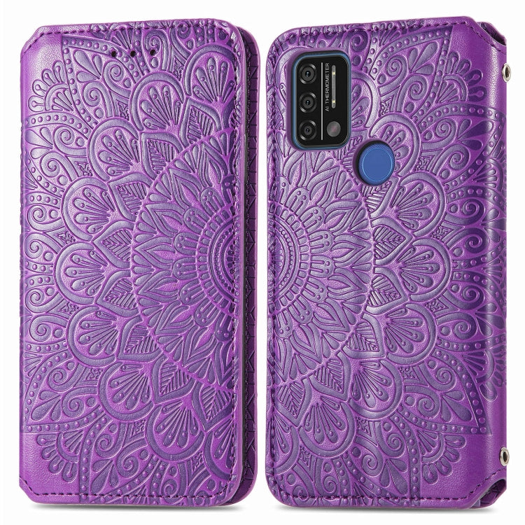 For UMIDIGI A9 Blooming Mandala Embossed Pattern Magnetic Horizontal Flip Leather Case with Holder & Card Slots & Wallet