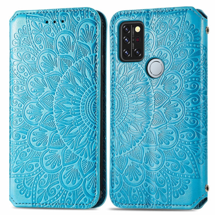 For UMIDIGI A9 Pro Blooming Mandala Embossed Pattern Magnetic Horizontal Flip Leather Case with Holder & Card Slots & Wallet
