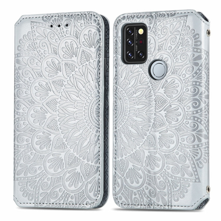 For UMIDIGI A9 Pro Blooming Mandala Embossed Pattern Magnetic Horizontal Flip Leather Case with Holder & Card Slots & Wallet