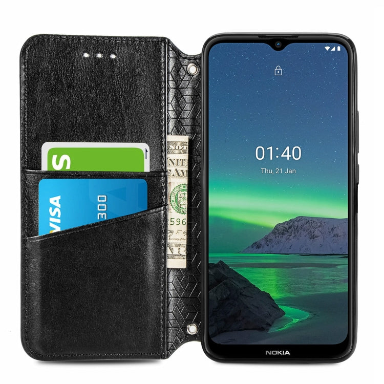 For Nokia 1.4 Blooming Mandala Embossed Pattern Magnetic Horizontal Flip Leather Case with Holder & Card Slots & Wallet