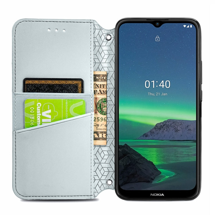 For Nokia 1.4 Blooming Mandala Embossed Pattern Magnetic Horizontal Flip Leather Case with Holder & Card Slots & Wallet