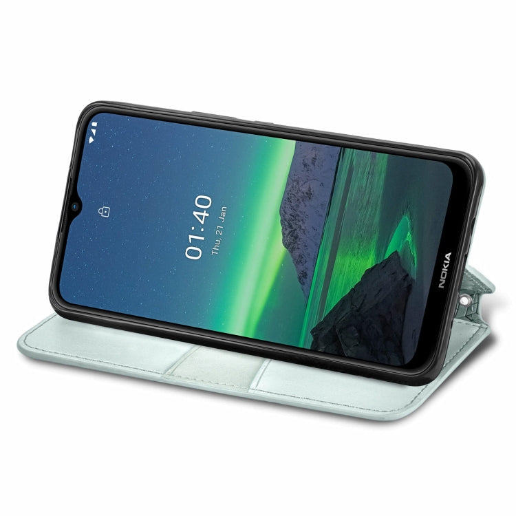 For Nokia 1.4 Blooming Mandala Embossed Pattern Magnetic Horizontal Flip Leather Case with Holder & Card Slots & Wallet