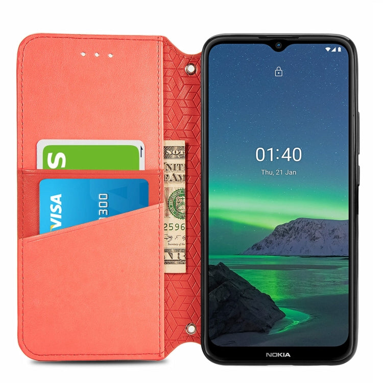 For Nokia 1.4 Blooming Mandala Embossed Pattern Magnetic Horizontal Flip Leather Case with Holder & Card Slots & Wallet