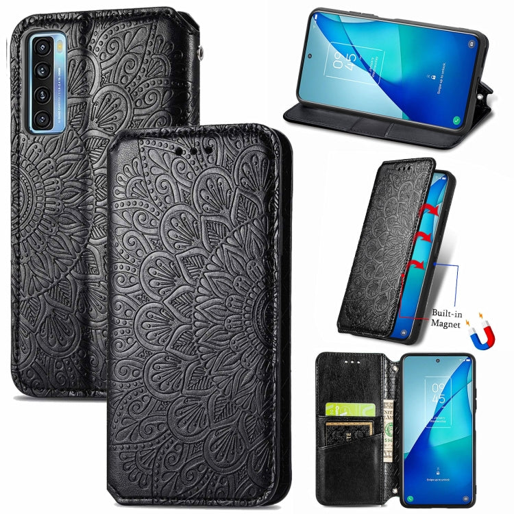 For TCL 20S Blooming Mandala Embossed Pattern Magnetic Horizontal Flip Leather Case with Holder & Card Slots & Wallet