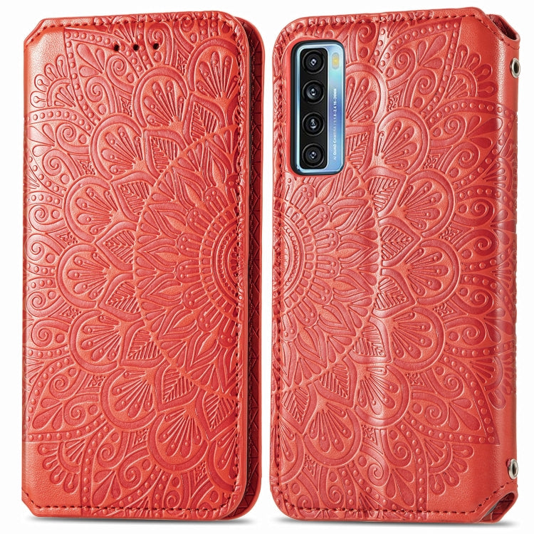 For TCL 20S Blooming Mandala Embossed Pattern Magnetic Horizontal Flip Leather Case with Holder & Card Slots & Wallet