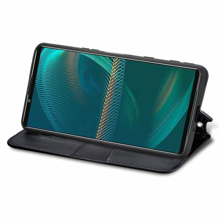 For Sony Xperia 5 III Blooming Mandala Embossed Pattern Magnetic Horizontal Flip Leather Case with Holder & Card Slots & Wallet