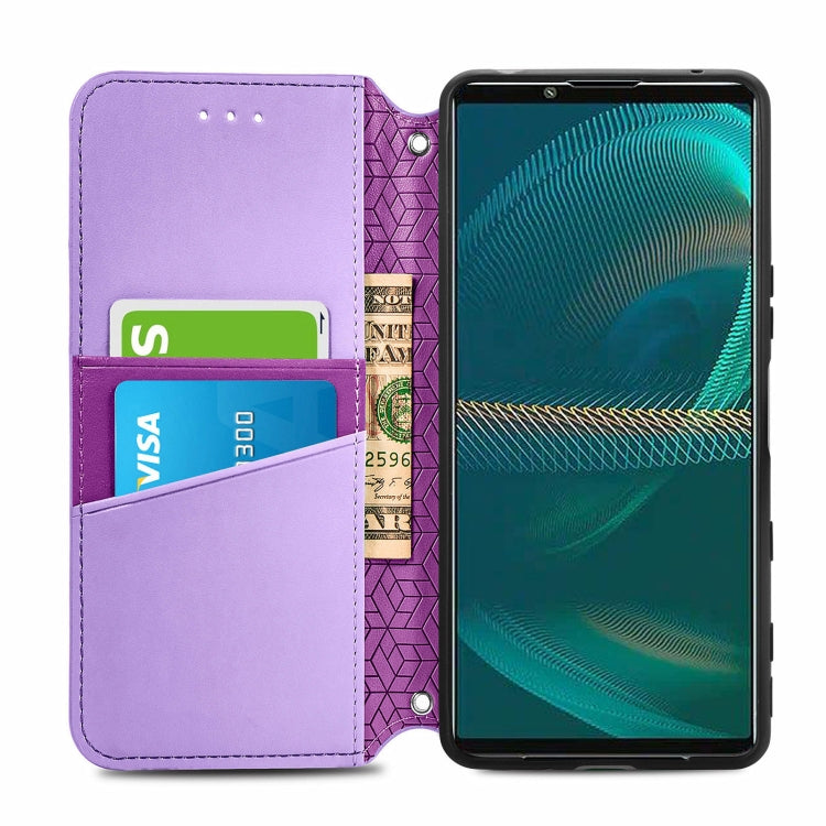 For Sony Xperia 5 III Blooming Mandala Embossed Pattern Magnetic Horizontal Flip Leather Case with Holder & Card Slots & Wallet