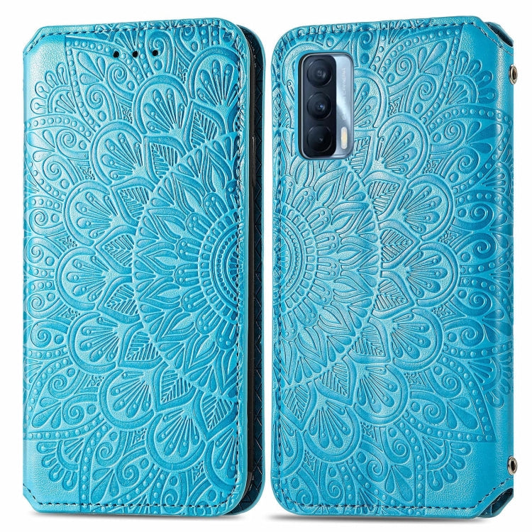 For OPPO Realme V15 5G Blooming Mandala Embossed Pattern Magnetic Horizontal Flip Leather Case with Holder & Card Slots & Wallet
