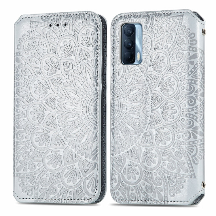 For OPPO Realme V15 5G Blooming Mandala Embossed Pattern Magnetic Horizontal Flip Leather Case with Holder & Card Slots & Wallet