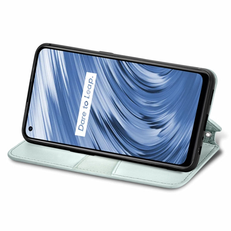 For OPPO Realme V15 5G Blooming Mandala Embossed Pattern Magnetic Horizontal Flip Leather Case with Holder & Card Slots & Wallet