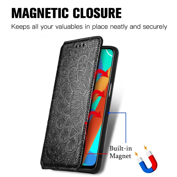 For OPPO Realme V13 Blooming Mandala Embossed Pattern Magnetic Horizontal Flip Leather Case with Holder & Card Slots & Wallet
