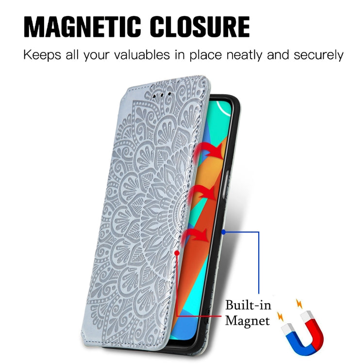 For OPPO Realme V13 Blooming Mandala Embossed Pattern Magnetic Horizontal Flip Leather Case with Holder & Card Slots & Wallet