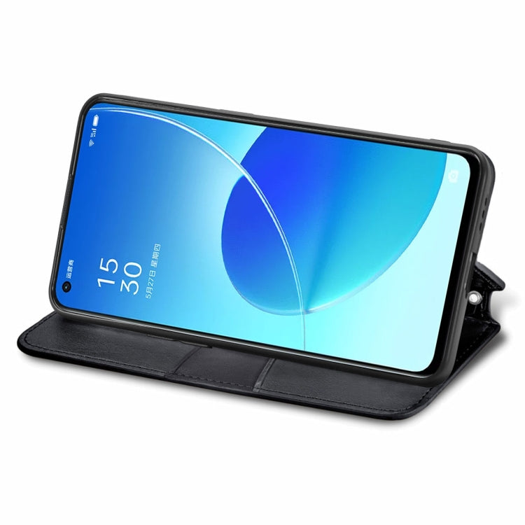 For OPPO Reno6 5G Blooming Mandala Embossed Pattern Magnetic Horizontal Flip Leather Case with Holder & Card Slots & Wallet