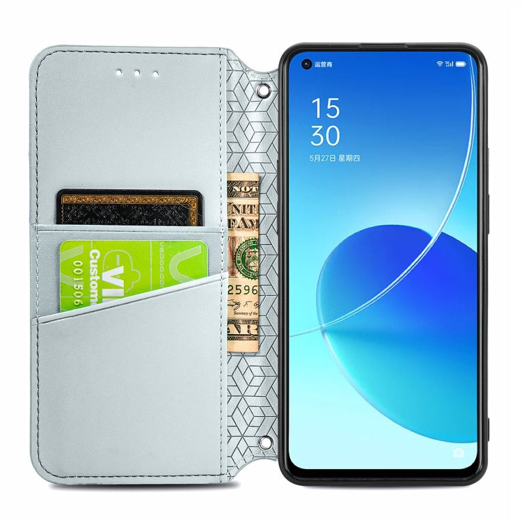 For OPPO Reno6 5G Blooming Mandala Embossed Pattern Magnetic Horizontal Flip Leather Case with Holder & Card Slots & Wallet
