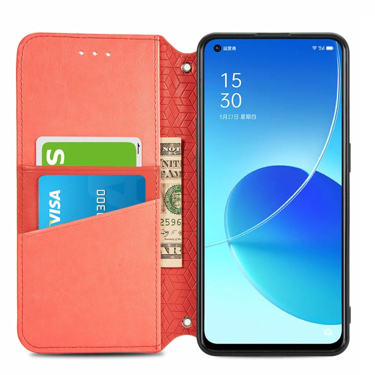 For OPPO Reno6 5G Blooming Mandala Embossed Pattern Magnetic Horizontal Flip Leather Case with Holder & Card Slots & Wallet