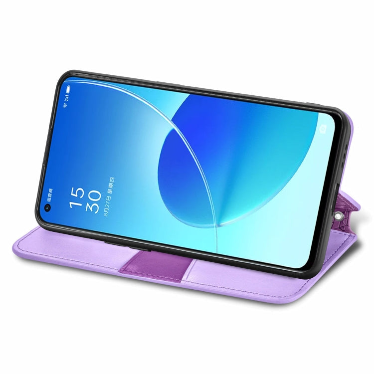 For OPPO Reno6 5G Blooming Mandala Embossed Pattern Magnetic Horizontal Flip Leather Case with Holder & Card Slots & Wallet