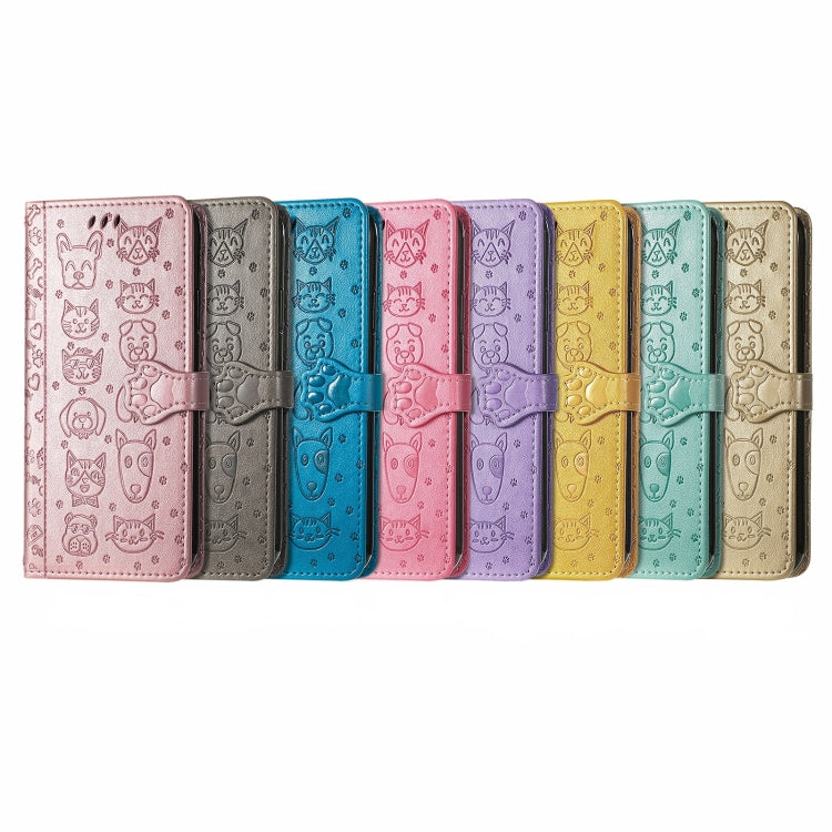 For Galaxy  A82 5G Cute Cat and Dog Embossed Horizontal Flip Leather Case with Holder & Card Slots & Wallet & Lanyard