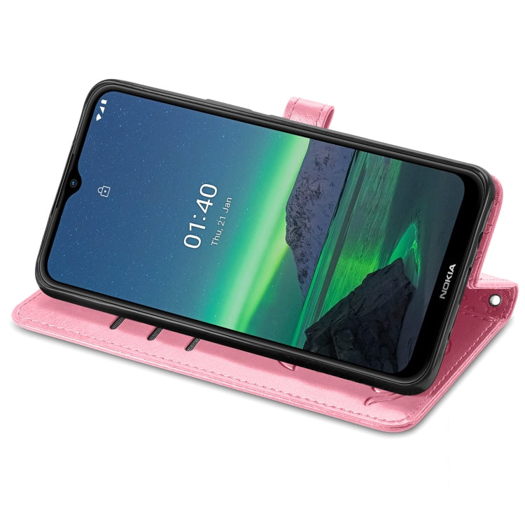 For Nokia 1.4 Cute Cat and Dog Embossed Horizontal Flip Leather Case with Holder & Card Slots & Wallet & Lanyard