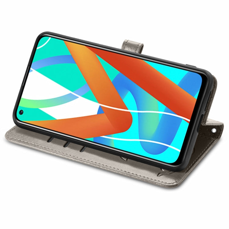 For OPPO Realme V15 5G Cute Cat and Dog Embossed Horizontal Flip Leather Case with Holder & Card Slots & Wallet & Lanyard