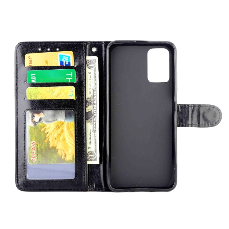 For Samsung Galaxy F52 5G Crazy Horse Texture Leather Horizontal Flip Protective Case with Holder & Card Slots & Wallet & Photo Frame