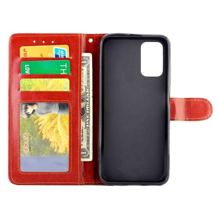 For Samsung Galaxy F52 5G Crazy Horse Texture Leather Horizontal Flip Protective Case with Holder & Card Slots & Wallet & Photo Frame