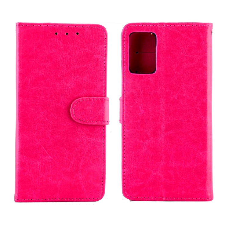 For Samsung Galaxy F52 5G Crazy Horse Texture Leather Horizontal Flip Protective Case with Holder & Card Slots & Wallet & Photo Frame