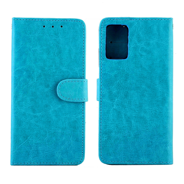 For Samsung Galaxy F52 5G Crazy Horse Texture Leather Horizontal Flip Protective Case with Holder & Card Slots & Wallet & Photo Frame