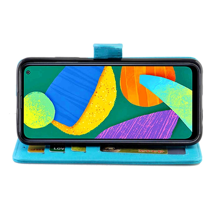 For Samsung Galaxy F52 5G Crazy Horse Texture Leather Horizontal Flip Protective Case with Holder & Card Slots & Wallet & Photo Frame